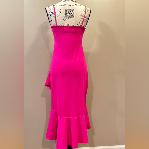 Susana Monaco Ruffle Asymmetrical Midi Dress - Picture 7 of 11